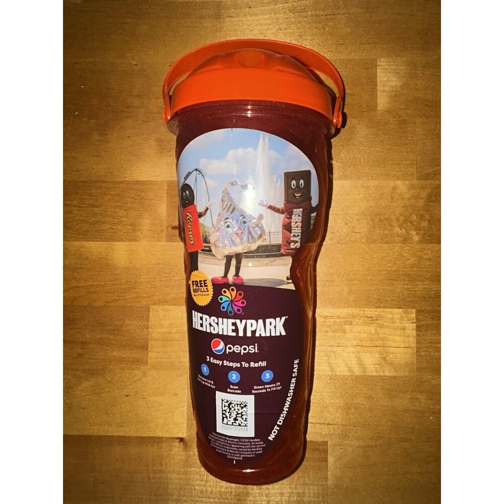 Hershey Park Pennsylvania Plastic Souvenir Refillable Cup 2022 Used No Straw